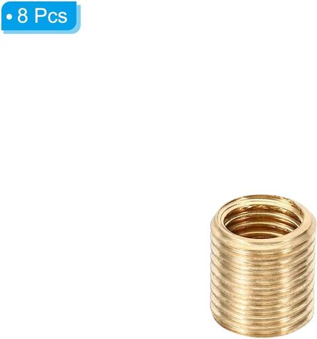 PATIKIL M14xM12x10mm Brass Thread Adapter Reducer Thread Reducing Nuts Insert, 8 Pcs Male to Female Fine Thread Hollow Tube Adapter Connector Pipe Fitting in Saudi Arabia