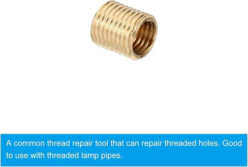 PATIKIL M14xM12x10mm Brass Thread Adapter Reducer Thread Reducing Nuts Insert, 8 Pcs Male to Female Fine Thread Hollow Tube Adapter Connector Pipe Fitting in Saudi Arabia