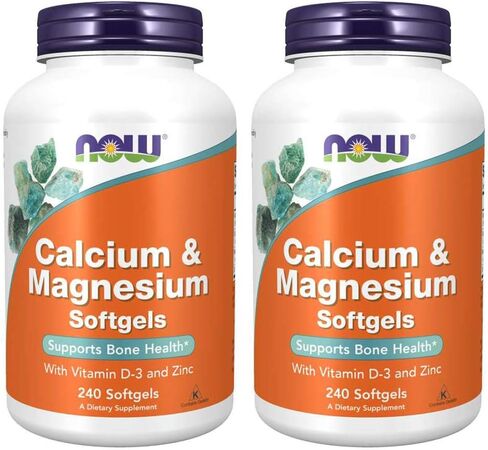 NOW Foods Calcium & Magnesium, 240 Softgel (2 Pack) in Saudi Arabia