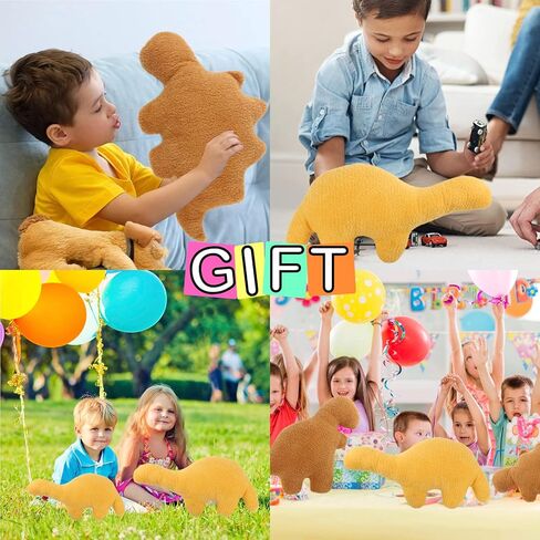AOLIGE Dino Nugget Pillow Dinosaur Nugget Pillow Soft Dinosaur Chicken Nuggets Plush (15.7 inch T-Rex) in Kuwait