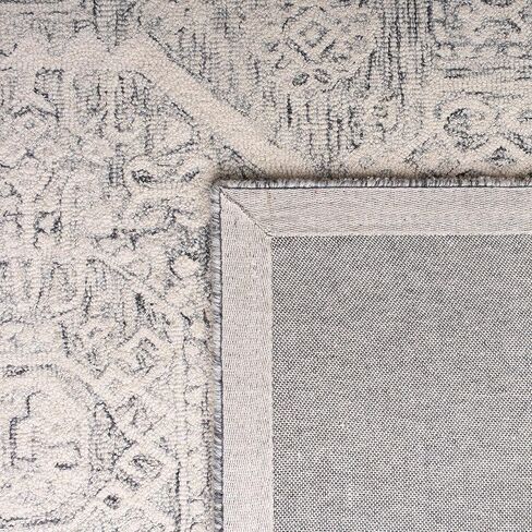 سجادة SAFAVIEH Micro-Loop Collection Runner - 2'3" x 7'، فحمي وعاجي، صوف مصنوع يدويًا، مثالي للمناطق ذات حركة المرور العالية في غرفة المعيشة وغرفة النوم (MLP524H) in Saudi Arabia