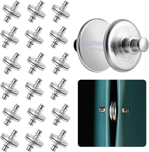 6 Pairs Curtain Magnets Closure, Curtain Weights Magnets Clips with Tack, Prevent Lights Leaking Prevent Blowing, for Home Bedroom Office Draperies in Saudi Arabia