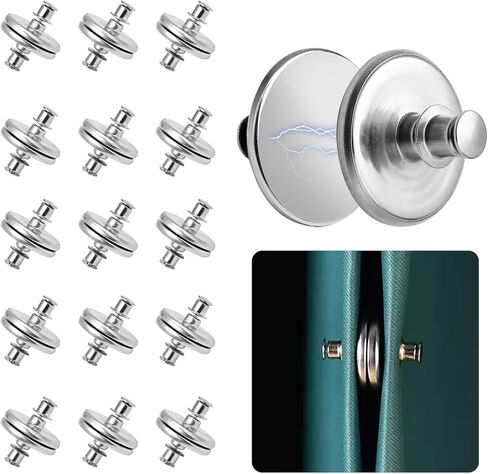 6 Pairs Curtain Magnets Closure, Curtain Weights Magnets Clips with Tack, Prevent Lights Leaking Prevent Blowing, for Home Bedroom Office Draperies in Saudi Arabia