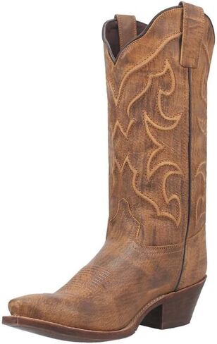 Laredo Womens Reva Snip Toe Casual Boots Mid Calf Low Heel 1-2" - Brown in Kuwait