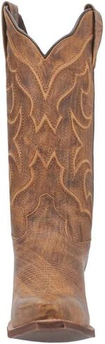 Laredo Womens Reva Snip Toe Casual Boots Mid Calf Low Heel 1-2" - Brown in Kuwait