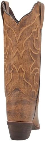 Laredo Womens Reva Snip Toe Casual Boots Mid Calf Low Heel 1-2" - Brown in Kuwait