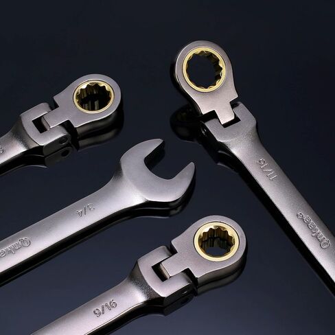 Flexible Ratcheting Wrench Set 12pcs Metric 8-19mm Flex-Head Spanner Gear Ring Ratchet Combination Wrenches Kit with Portable Organizer in Saudi Arabia