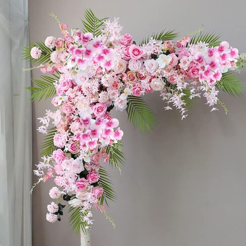 HUIANER Artificial Phalaenopsis Flowers 4 Pcs, 15" Fake Silk Orchids with Stem Leaves for Valentine's Day Home Office Wedding Party Décor (White) in Saudi Arabia