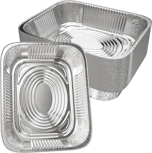 Aluminum Pans 9x13 [30 Pack] Aluminum Foil Pans Trays - Disposable Pans for Baking, BBQ Grilling, Roasting, Cake Serving Dishes, Catering Supplies, Steam Table Chafing Pans, Half Size Tin Foil Pan in Kuwait