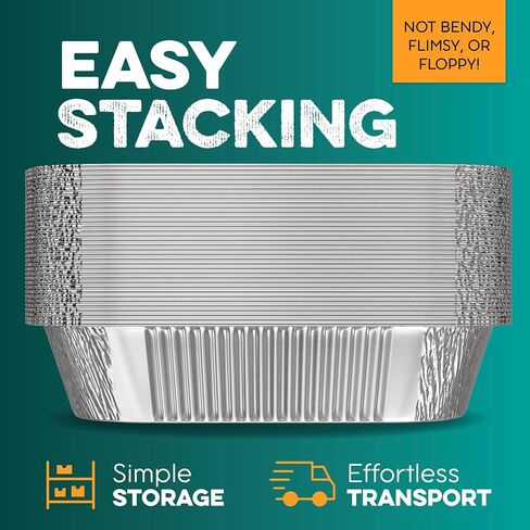 Aluminum Pans 9x13 [30 Pack] Aluminum Foil Pans Trays - Disposable Pans for Baking, BBQ Grilling, Roasting, Cake Serving Dishes, Catering Supplies, Steam Table Chafing Pans, Half Size Tin Foil Pan in Kuwait