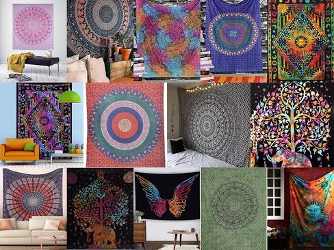 Marubhumi Wholesale Lot of Cotton Mandala Wall Hanging Tapestry Poster Bulk (20 PCS LOT, 40x30 Inches) in Saudi Arabia