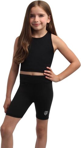 Body Glove Girls' Active Bike Shorts - 3 Pack Performance Under Dress Cartwheel Shorts: Dance Volleyball Yoga Shorts (7-12) in Saudi Arabia