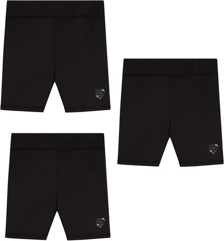Body Glove Girls' Active Bike Shorts - 3 Pack Performance Under Dress Cartwheel Shorts: Dance Volleyball Yoga Shorts (7-12) in Saudi Arabia
