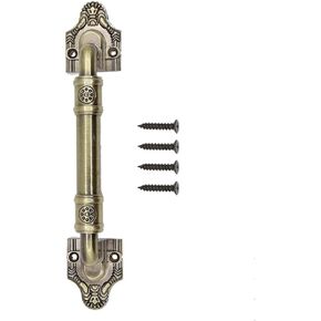 Sliding Barn Door Pull Handle Hardware for Wooden Garden Gate Shed Cabinet Door Large Wooden Door Handle Antique doorknob Vintage Door Handle (2, Bronze Tone7.87in)