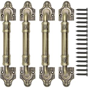 Sliding Barn Door Pull Handle Hardware for Wooden Garden Gate Shed Cabinet Door Large Wooden Door Handle Antique doorknob Vintage Door Handle (2, Bronze Tone7.87in) in Saudi Arabia