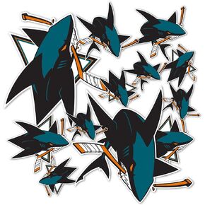 Desert Cactus San Jose Sharks Stickers NHL Team National Hockey League Vinyl Decal Laptop Water Bottle Car Scrapbook (Type 1-1)