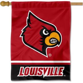 Louisville Cardinals Wordmark Logo House Flag Banner