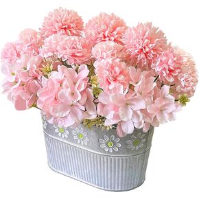 Artificial Hydrangea Potted Flower, Silk Flowers Arrangement for Table Centerpieces Décor, Flower Bouquet for Wedding Decoration, Blue