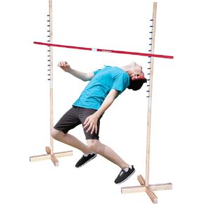 Wooden Limbo Game for Adults and Kids, Simple Setup Limbo Pole for Outdoor Luau Party Game, Wooden Limbo Stick Yard Game