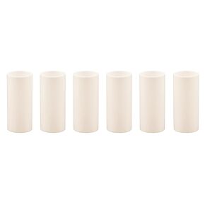 Creative Hobbies 4 Inch Tall Cream Plastic Candle Covers Sleeves Chandelier Socket Covers - Slip Over E12 Candelabra Base Sockets | Set of 6