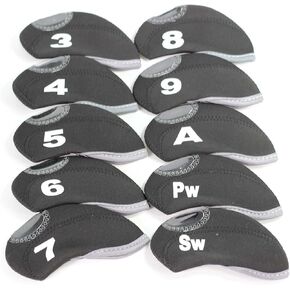11pcs/Set Neoprene Iron Headcover Set with Large No. for All Brands Callaway,Ping,Taylormade,Cobra Etc. in Kuwait