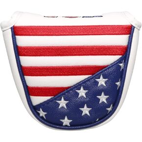 Stars Stripes Golf Mallet Putter Head Cover Protector Magnetic Closure