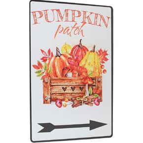 Fall Harvest Vintage Metal Tin Signs Pumpkins Patch Outdoor Decor Pumpkin Lover Gift Fall Decor 8X12 Inches