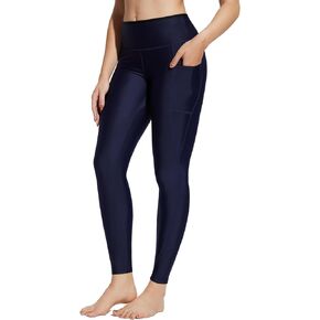 BALEAF Women's High Waisted Swim Pants Swimming Leggings Sun Protection Swimsuits Modest Bathing Suits UPF50+ with Pockets