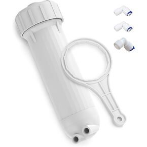 Membrane Solutions 1812/2012 RO Membrane Housing Kit for 24-150 GPD home RO systems, Reverse Osmosis Membrane Housing Replacement with Fittings, Housing Wrench, Check Valve