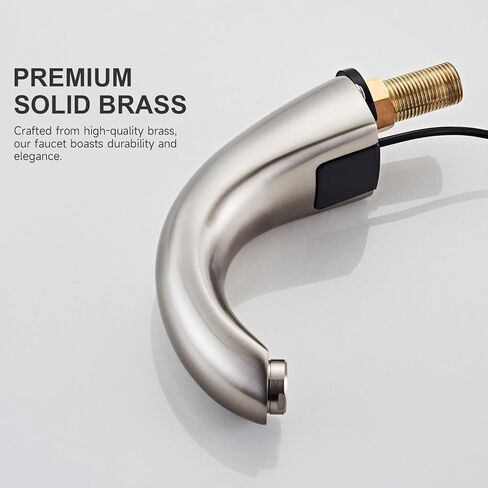 صنبور حوض الحمام الأوتوماتيكي بدون لمس، صنبور الحمام مع لوحة السطح، البطارية أو المكونات الإضافية، مستشعر الحركة التلقائي التجاري، خلاط ساخن وبارد، صنبور نحاسي صلب، فتحة واحدة أو 3 فتحات، كروم in Kuwait