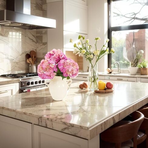 3Pcs 21" Hydrangea Artificial Flowers, Large Real Touch Hydrangea, Lifelike Faux Blue hydrangeas, Fake Hydrangea Stems Perfect for Home Decor, Wedding, Party, Christmas,Centerpiece Decor- Blue in Kuwait