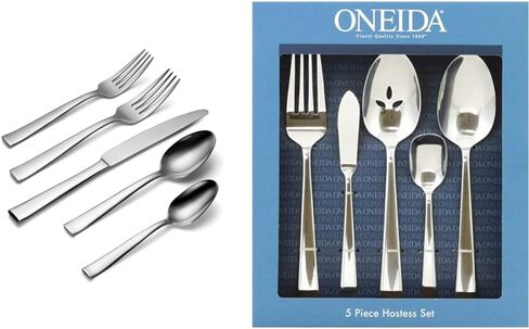 Oneida H147020A Monolith 20 قطعة من أدوات المائدة اليومية، 18/0 من الفولاذ المقاوم للصدأ، مجموعة أدوات فضية (خدمة لـ 4) in Kuwait