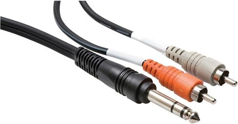 HOSA TRS-201 1/4" TRS to Dual RCA Insert Cable, 1 Meter Black & YPR-102 1/4" TRS to Dual RCAF Stereo Breakout Cable in Saudi Arabia