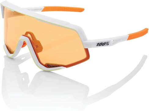 100% Glendale Sport Performance Cycling Sunglasses (SOFT TACT OXYFIRE WHITE - Persimmon Lens) in Saudi Arabia