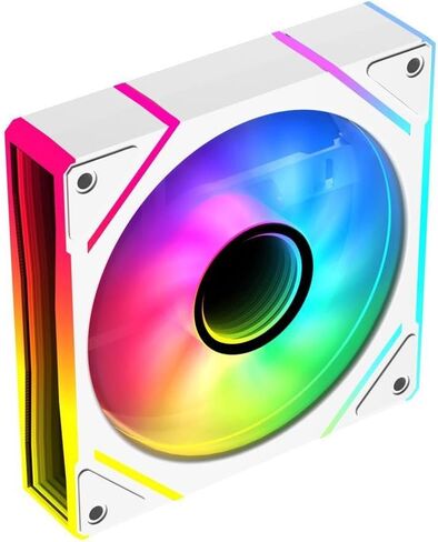 SAMA YF1203 Reverse PC Fan 120mm ARGB Case Cooler Fan,Infinity Mirror - PWM - Single Pack White in Saudi Arabia