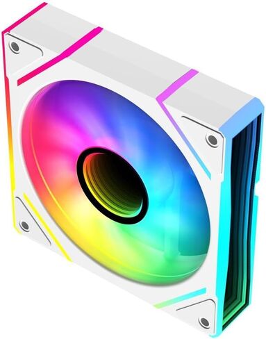 SAMA YF1203 Reverse PC Fan 120mm ARGB Case Cooler Fan,Infinity Mirror - PWM - Single Pack White in Saudi Arabia