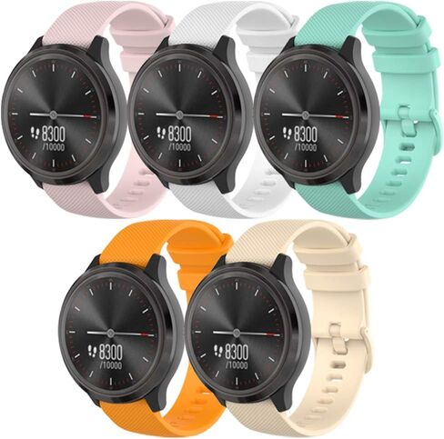 حزام لـ Garmin Vivomove 3، سوار ساعة بديل من السيليكون الناعم لـ Garmin Vivomove 3 / Vivomove Luxe/Vivomove Style/Venu/Vivomove/Vivomove HR Sport Style (عرض 20 ملم) (بدون متعقب) in Kuwait