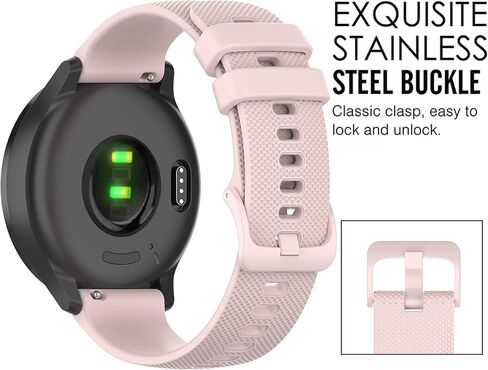 حزام لـ Garmin Vivomove 3، سوار ساعة بديل من السيليكون الناعم لـ Garmin Vivomove 3 / Vivomove Luxe/Vivomove Style/Venu/Vivomove/Vivomove HR Sport Style (عرض 20 ملم) (بدون متعقب) in Kuwait