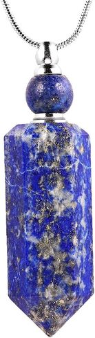 TUMBEELLUWA Essential Oil Diffuser Aromatherapy Stone Pendant Necklace for Unisex,Healing Crystal Point Gemstone Necklace for Women and Men, Fluorite Stone in Saudi Arabia
