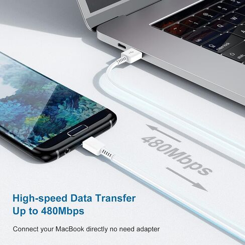 Type C Charger Fast Charging, 3Pack USB C Android Phone Wall Charger Block & 6ft Charge Cable Cord, for Samsung Galaxy S10 Plus/ S10e/ S9/ S8 (PLUS, Active), S22/ S21/ S20 (Ultra/ +), Note 10 9 8 in Kuwait