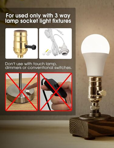 DORESshop 3 Way Light Bulbs, 3 Way LED Light Bulbs 50 100 150W Equivalent, A19 LED Light Bulbs, Three Way Light Bulbs E26 Medium Base, Soft White 3000K, 600lm-1200lm-1600lm, 2Pack in Saudi Arabia