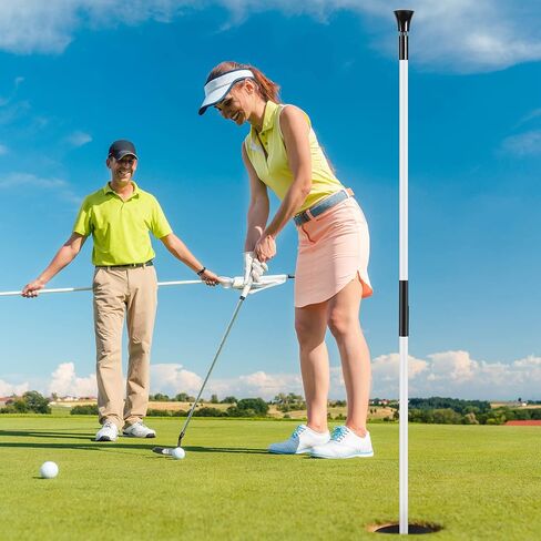 Set of 3 Golf Putting Green Flagstick Flag Stick for Yard Portable Fiberglass 2-Section Golf Pole Pin Flagpole Mini Golf Set for Chipping Greens Practice Golf Course Backyard Indoor Outdoors, 3 Feet in Saudi Arabia