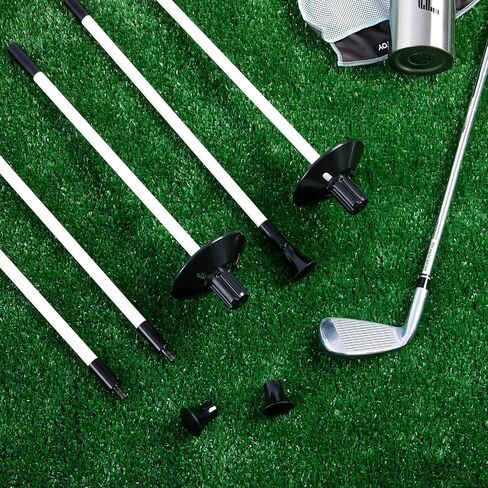 Set of 3 Golf Putting Green Flagstick Flag Stick for Yard Portable Fiberglass 2-Section Golf Pole Pin Flagpole Mini Golf Set for Chipping Greens Practice Golf Course Backyard Indoor Outdoors, 3 Feet in Saudi Arabia