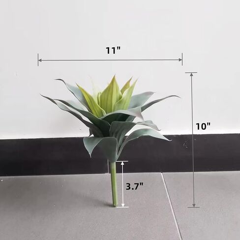 Artificial Agave Plant Artificial Plants Fake Agave Succulent Plant UV Resistant Fake Agave Plants for Home Office Store Decoration (White Green, 2PCS) in Saudi Arabia