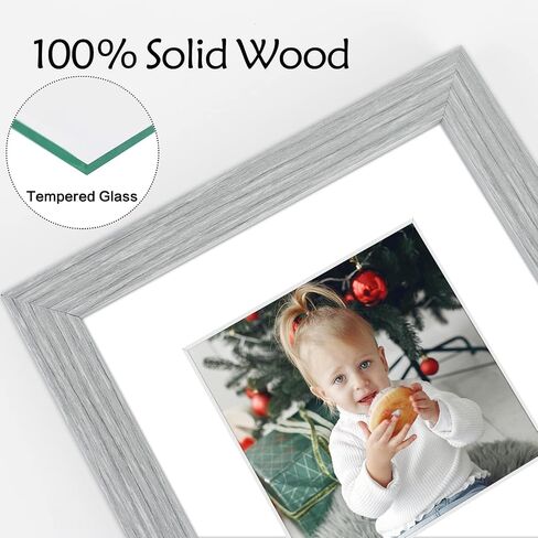 Golden State Art, 6x6 Black Photo Frame-Display Photos 4x4 with White Mat or 6x6 without Mat - Solid Wood, Real Glass, Set of 4 (Wall Display) in Saudi Arabia
