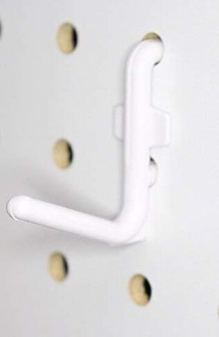 JSP Manufacturing Plastic L Style Peg Board Hook Kit | Garage Tool Craft Jewelry Storage Pegboard Organizer (50, White) in Saudi Arabia