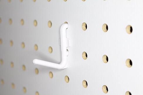 JSP Manufacturing Plastic L Style Peg Board Hook Kit | Garage Tool Craft Jewelry Storage Pegboard Organizer (50, White) in Saudi Arabia