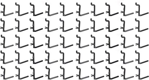 JSP Manufacturing Plastic L Style Peg Board Hook Kit | Garage Tool Craft Jewelry Storage Pegboard Organizer (50, White) in Saudi Arabia