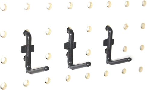JSP Manufacturing Plastic L Style Peg Board Hook Kit | Garage Tool Craft Jewelry Storage Pegboard Organizer (50, White) in Saudi Arabia
