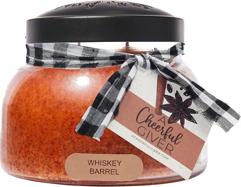 A Cheerful Giver - Nutmeg & Spice - 34oz Papa Scented Candle Jar with Lid - Keepers of The Light - 155 Hours of Burn Time, Gift for Women, Brown in Saudi Arabia